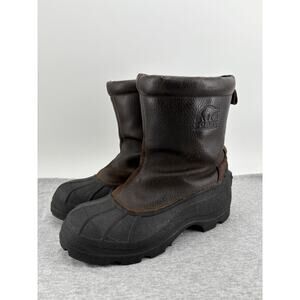 Sorel Tascko Snow Boots Mens Size 7 Brown Leather Waterproof Insulated Duck